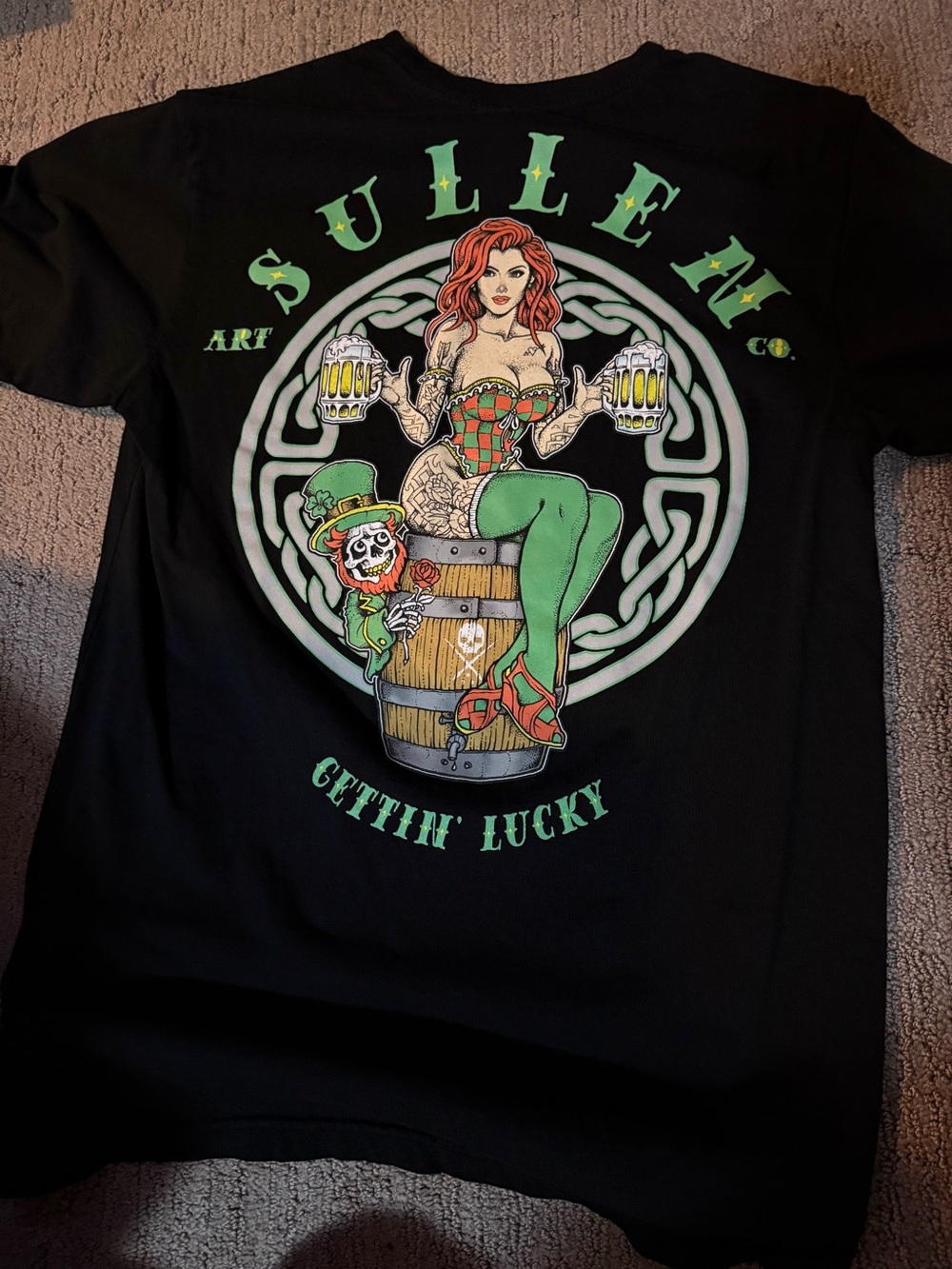 Sullen Gettin' Lucky Tee St. Patrick’s Day Release Black & Green